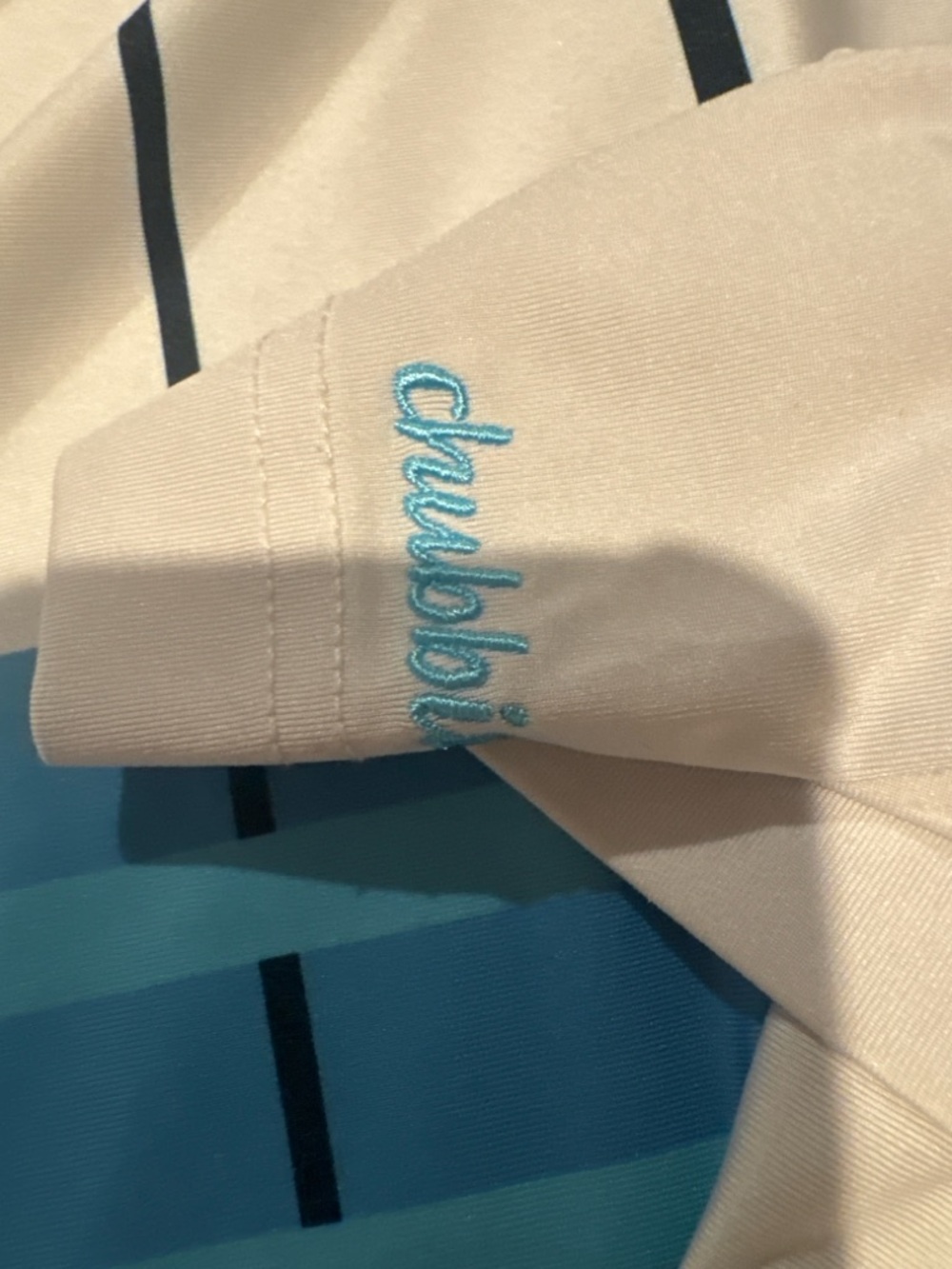 Chubbies Performance Polo Shirt White Blue Graphic Print 2XL Stretch - Picture 5 of 6